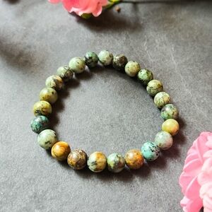 NWT Soul Charms African Turquoise Beaded Bracelet